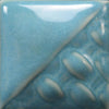 
Norse Blue semi-opaque blue gloss glaze with shades of light blue and green at Cone 6; thicker coats create more homogenous color.
At Cone 10: Color darkens. Amaranth Stoneware Canada.