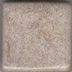 A glossy off-white glaze flecked with dark brown specks, featuring a smooth, glossy surface when fired. Amaranth Stoneware Canada.