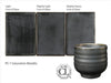 Saturation Metallic is a satin metallic black glaze that resembles steel and other metals.