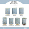 Arctic Blue is an opaque light blue glaze that breaks tan over texture and layers well. Amaranth Stoneware Canada.