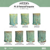 A subtle turquoise gloss, green-beige where thin, and beautiful aqua where thick. Great for textured ware and layering. Amaranth Stoneware Canada.