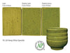 Deep Olive Speckle is a rich, translucent, glossy green glaze with darker green speckles. Amaranth Stoneware Canada.