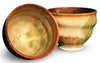 Albany Slip Brown is fluid and butter colored where thick and russet where thin. Amaranth Stoneware Canada.