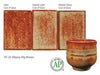 Albany Slip Brown is fluid and butter colored where thick and russet where thin. Amaranth Stoneware Canada.
