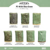 Art Deco Green is a glossy, light blue-green glaze that floats metallic spots. Amaranth Stoneware Canada.