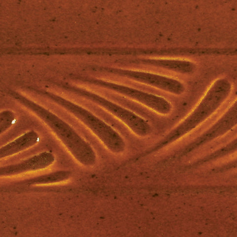 Deep Sienna Speckle is a warm, rich russet glaze that is translucent with dark speckles. Amaranth Stoneware Canada.
