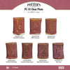 Chun Plum is a pink-red translucent glaze that breaks light tan over textures. Amaranth Stoneware Canada.