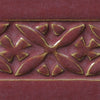 Chun Plum is a pink-red translucent glaze that breaks light tan over textures. Amaranth Stoneware Canada.