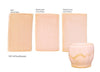 Glossy pale pink Flower glaze, breaking on texture with peachy float, perfect for layering. Amaranth Stoneware Canada.