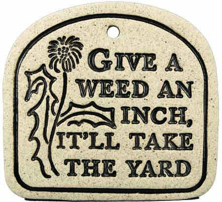 Give A Weed An Inch, It'll Take The Yard - Amaranth Stoneware Canada