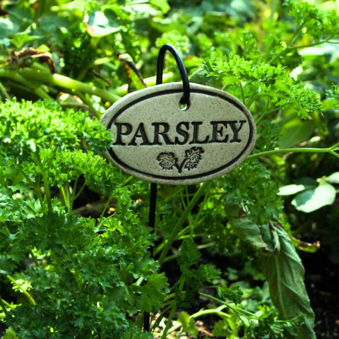 Garden Markers: white stoneware, 3.5