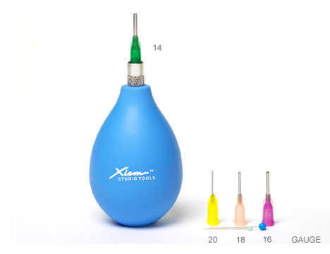 Xiem's Precision Applicator offers precision for glazing, slip-trailing, writing, and more with 8 interchangeable tips. Amaranth Stoneware Canada.