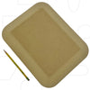 Rectangle forms with a rounded 2" edge.