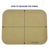 Rectangle forms with a rounded 2" edge.