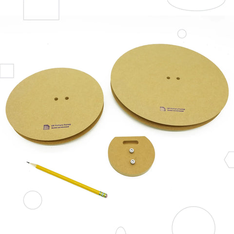 Round Forms pack with soft edges and drill holes. Includes two 9