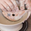RV1 Rump Shaper Rib shapes bowls and plates with beveled edges, a sloping back, and a triangular edge for easy shaping. Red Oak. Amaranth Stoneware Canada.