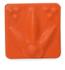 Satin Matte Orange glaze, an opaque, buttery orange, enhances textured ware with a classic art deco look. Amaranth Stoneware Canada.