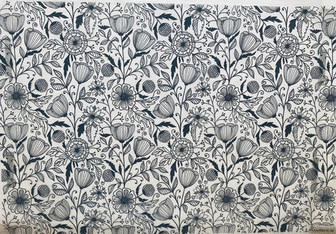 Flower Doodle - Underglaze Transfer Sheet by Elan Pottery