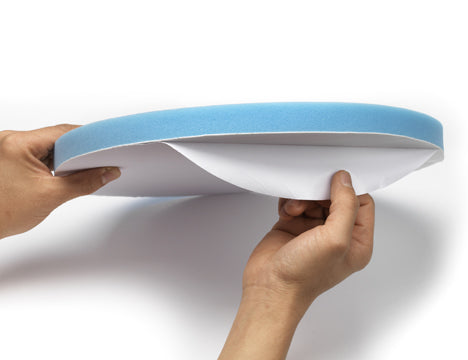 Xiem Self Adhesive Foam Bat: Peel-and-stick foam for trimming large bowls and plates. Grips leather-hard pieces securely without coils. Fits 14