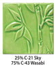 Soft glossy medium green glaze. Cone 5-6. Dinnerware Safe. Safe for Spray Application. Mixable. Amaranth Stoneware.