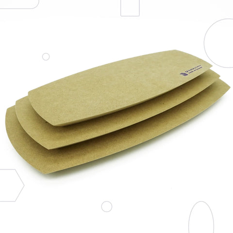 Create welcoming edged serving pieces with deeper platters or individual trays. Includes 5x12