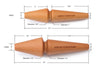 Xiem Teapot Spout Maker creates perfect, form-fitting spouts for teapots. Made of solid beech wood with two taper tool-ends. Available in small and medium sizes. Amaranth Stoneware Canada.