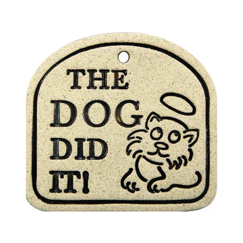 Handcrafted 4x3.5-inch weatherproof stoneware plaques with rustproof 14.5-inch hangers. Handcrafted in Kingston, Ontario at Amaranth Stoneware.