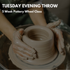 Tuesday Evening Throwing Class (July Start)