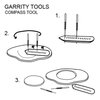 The Compass Tool cuts or scribes 24 sizes of circles from 1/2" to 12" in diameter. Made from maple wood, 7” x 1.125”, versatile for hand-building and wheel throwing. Handmade in St. Louis, MO. Amaranth Stoneware Canada.