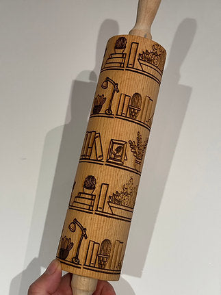 The Library - Engraved Rolling Pin