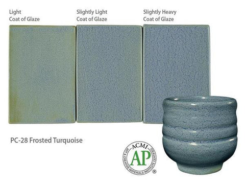 PC-28 Frosted Turquoise Glaze by Amaco - Amaranth Stoneware Canada