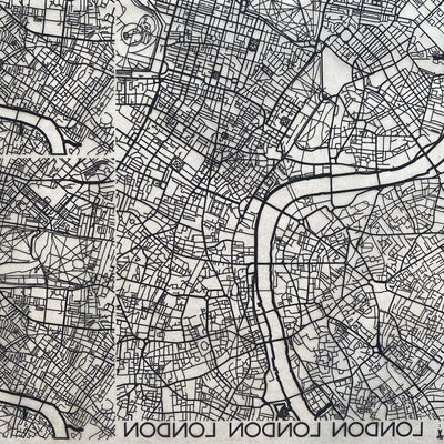 Map of London - Underglaze Transfer Sheet by Elan Pottery