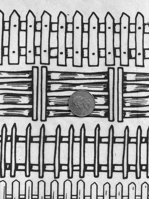Picket Fence - Underglaze Transfer Sheet by Elan Pottery