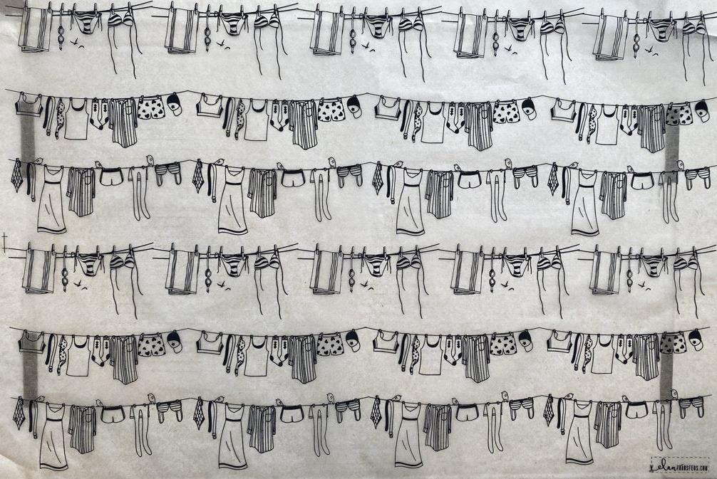 Laundry - Underglaze Transfer Sheet by Elan Pottery