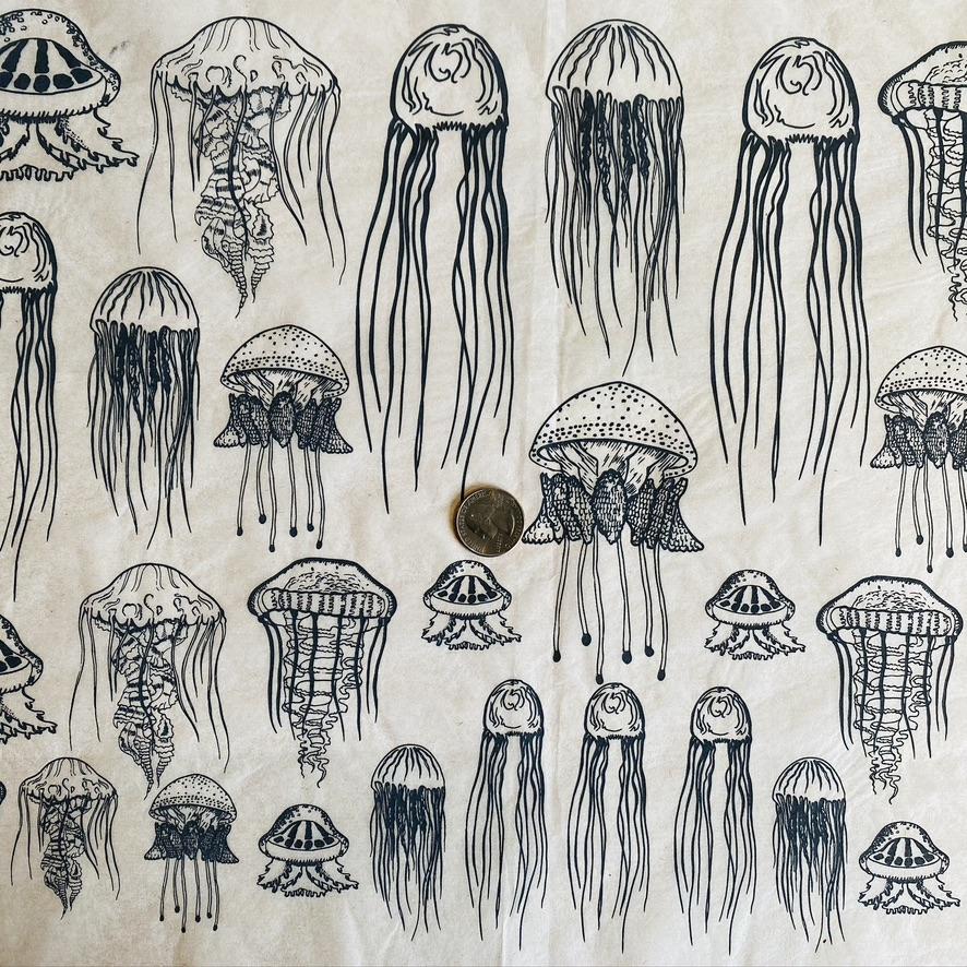 Jellyfish - Underglaze Transfer Sheet by Elan Pottery