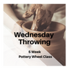 Wednesday 5 Week Throwing Beginner's Class - (Nick Edmond - Feb.)