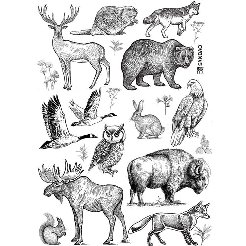 Forest Animals - Underglaze Transfer