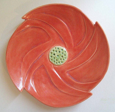 Sedona Sunset Celadon example on white stoneware
