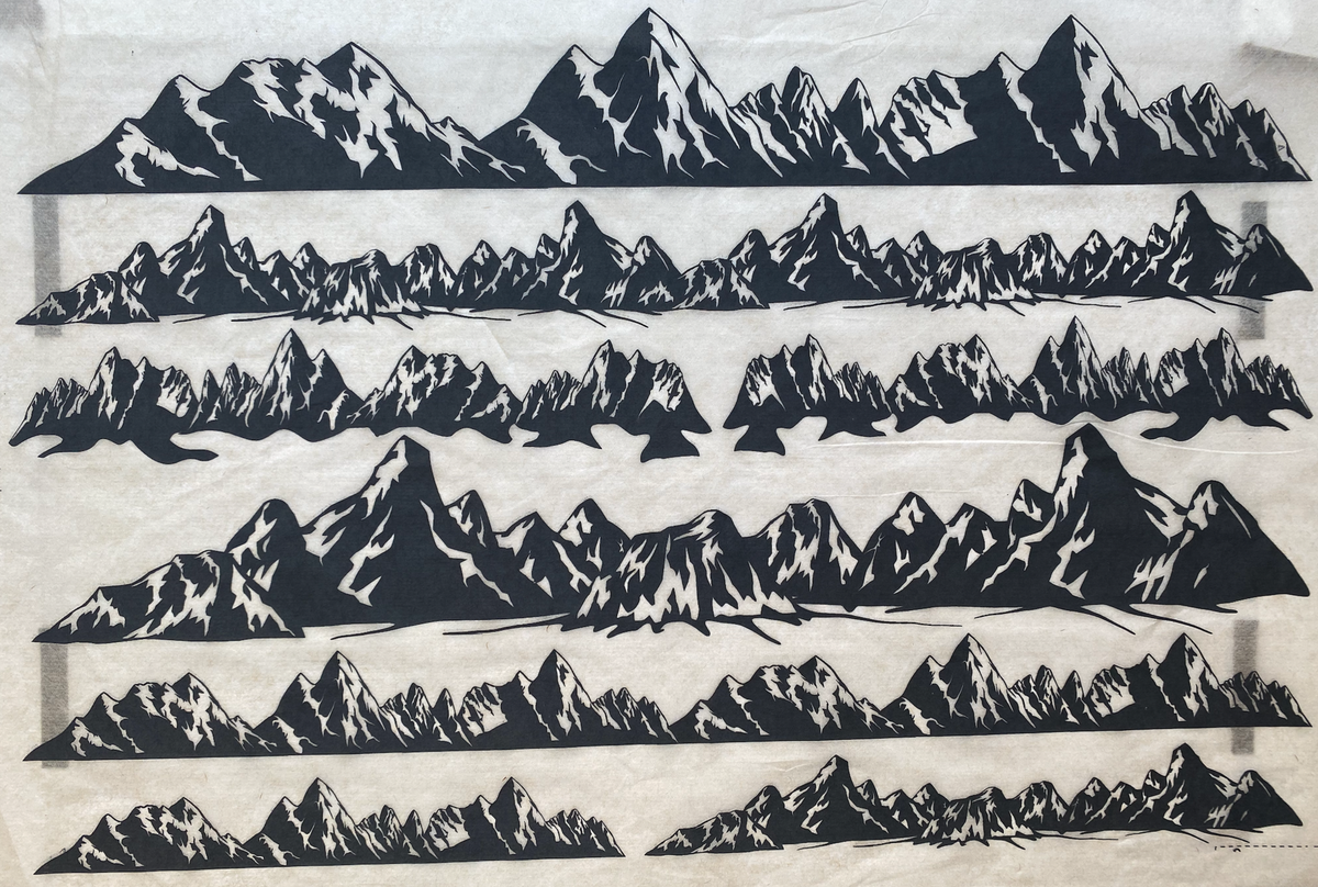 Mountains - Underglaze Transfer Sheet by Elan Pottery