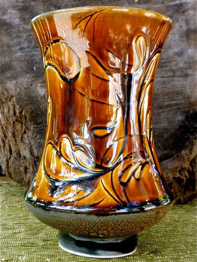 Example of Coyote Clay & Color Root Beer Glaze
