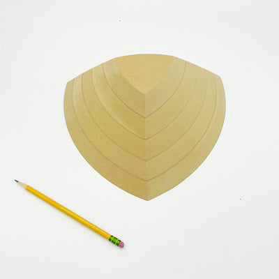 Spherical Triangles Stack pack Wood Drape Mold by GR Pottery Forms