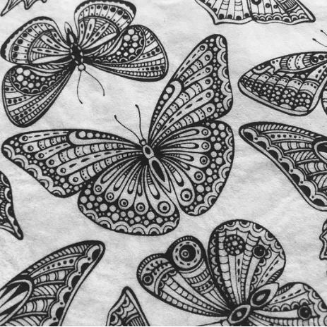 Butterflies - Underglaze Transfer Sheet by Elan Pottery