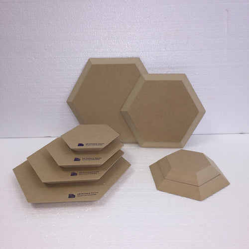 Hexagon Wood Drape Mold by GR Pottery Forms